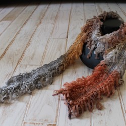 Bengala dyed SAORI scarf